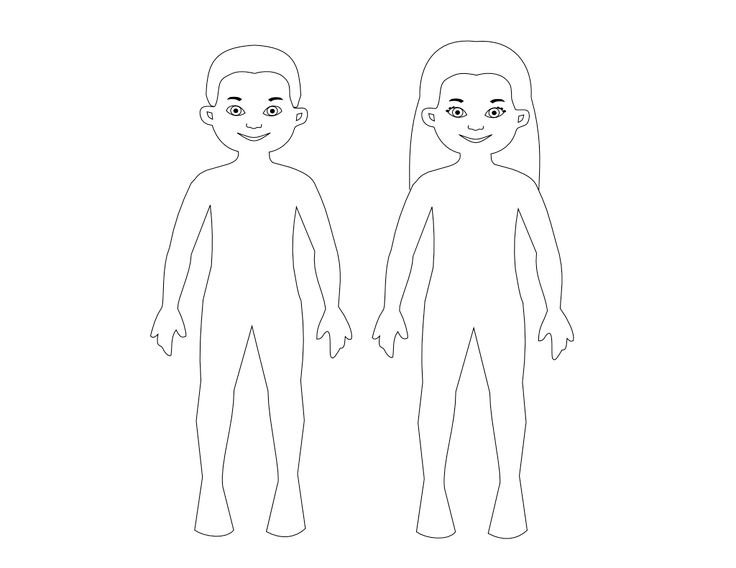 Трафарет куклы