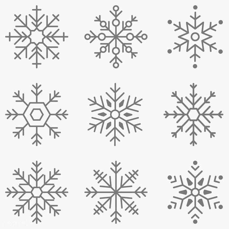 Эскизы снежинок