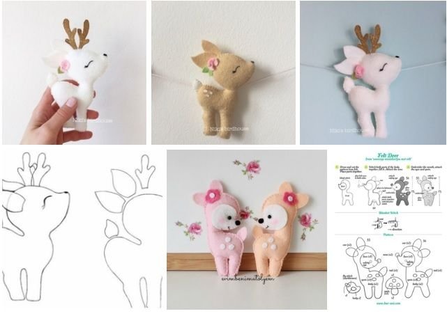 Олень из фетра выкройка
