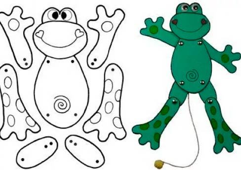 Игрушка дергунчик из картона