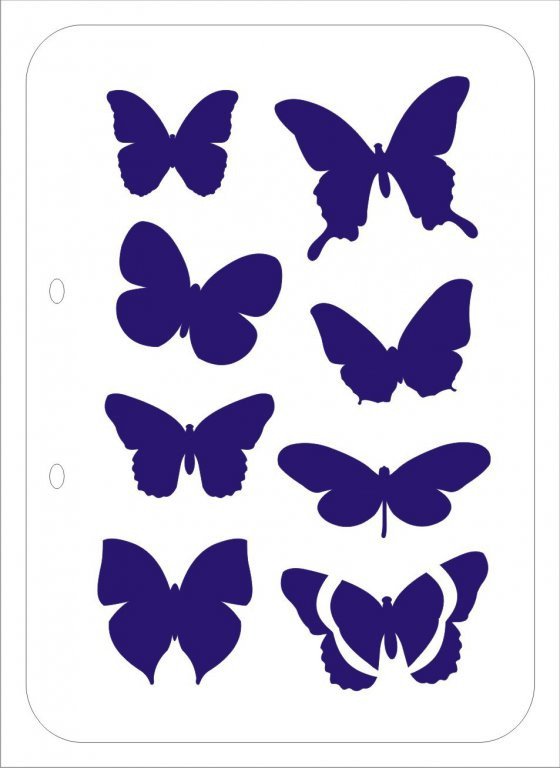 Трафарет бабочки для вырезания
