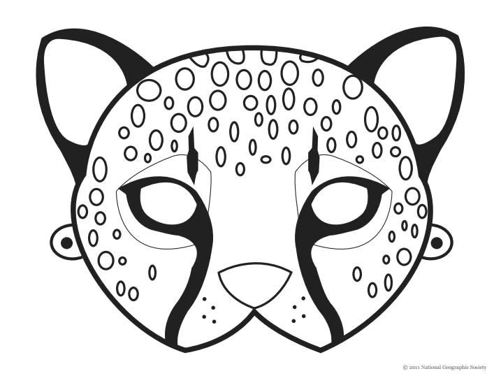 Маска трафарет для детей