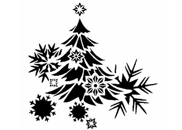 Елочка трафарет