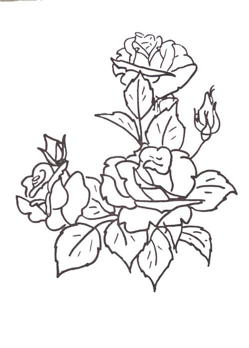 Узоры для вышивки гладью розы