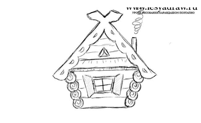 Изба раскраска