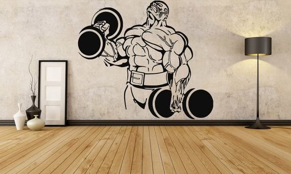 Трафарет для стен спортзала