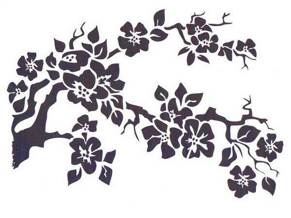 Трафареты цветов для декора стен