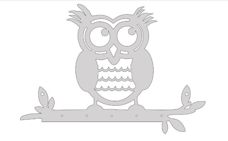Сова трафарет