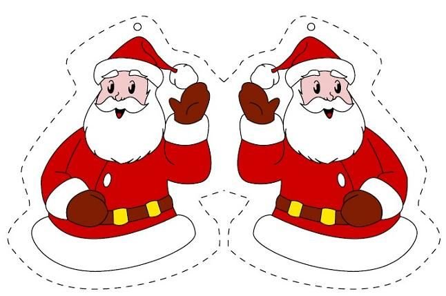 Новогодние фигурки для вырезания цветные