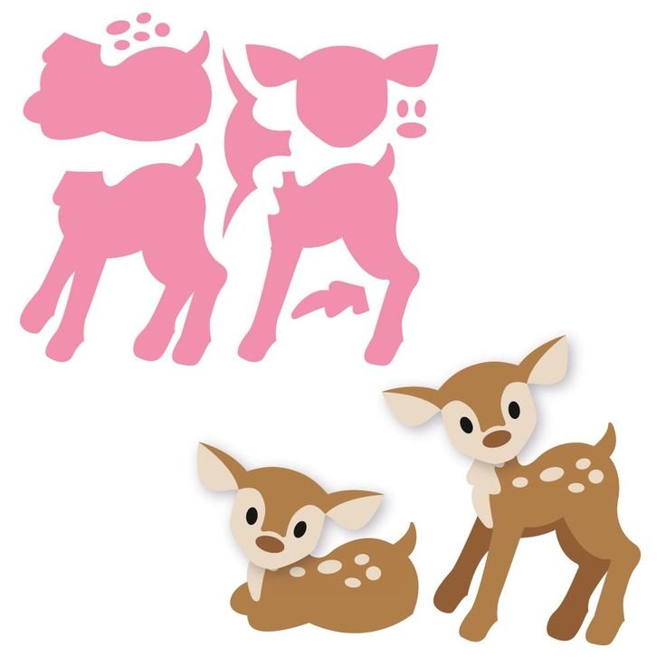 Олененок из фетра шаблон