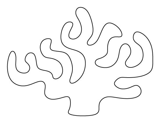 Трафарет морские водоросли