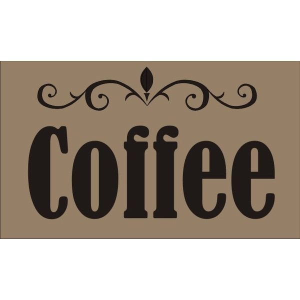 Трафарет Coffee надпись