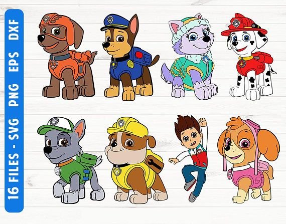 Щенячий патруль цветные