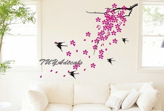 Виниловые наклейки на стену Сакура