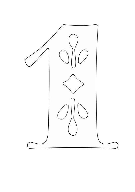 Цифры трафарет для вырезания новогодние