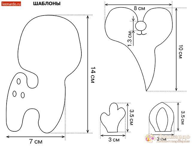 Олень из фетра выкройка