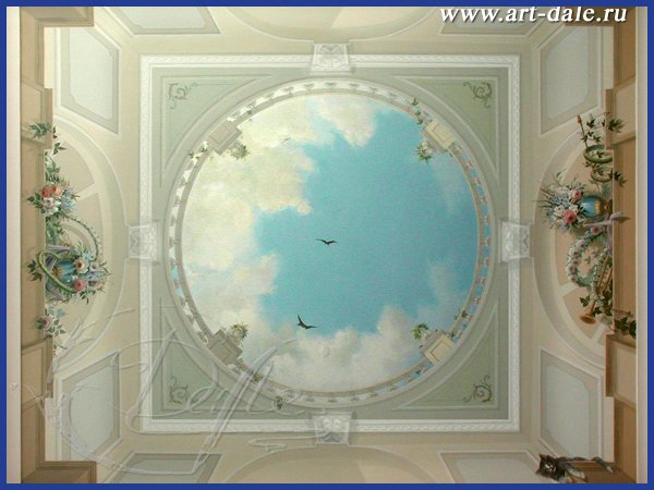 Художественная роспись потолков в квартире