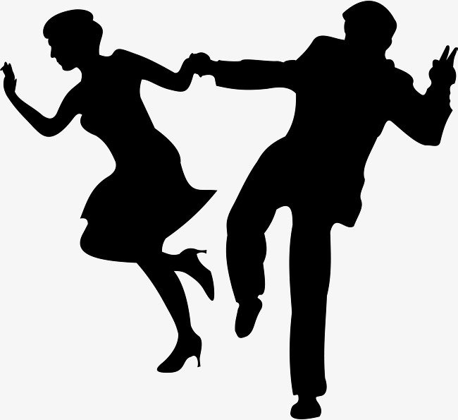 Силуэты танцующих людей