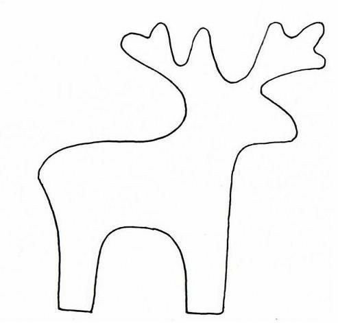 Трафарет оленя из фетра