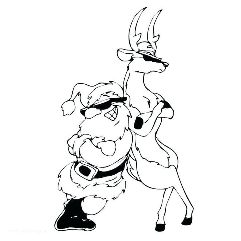 Рождественский олень раскраска