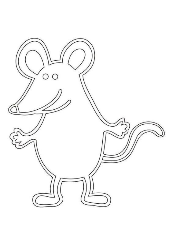 Мышь трафарет для рисования