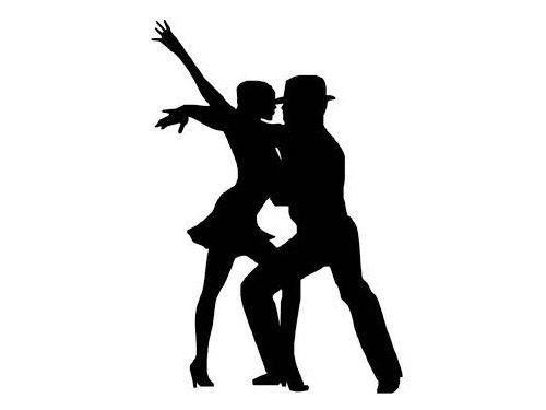 Силуэты танцующих людей