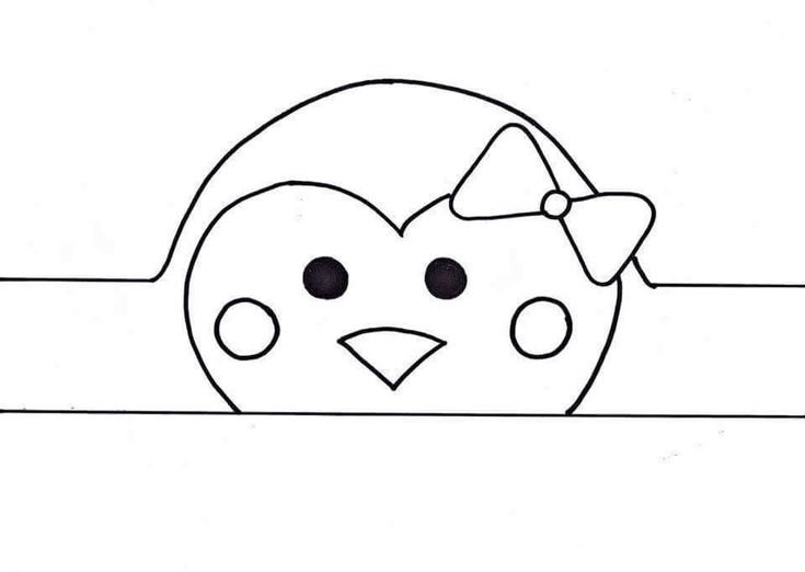 Маска пингвина на голову