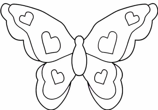 Картинка бабочка раскраска