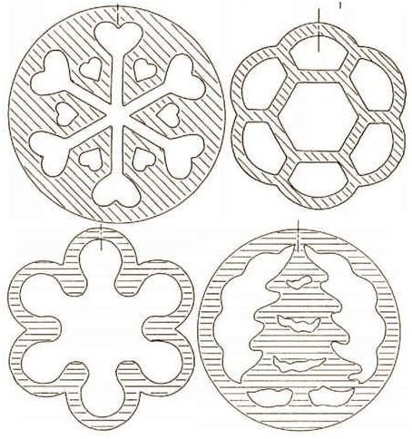 Новогодние игрушки для выпиливания лобзиком из фанеры