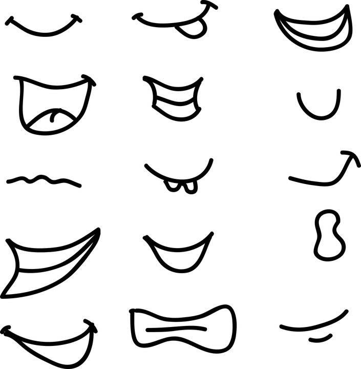 Улыбка мультяшная