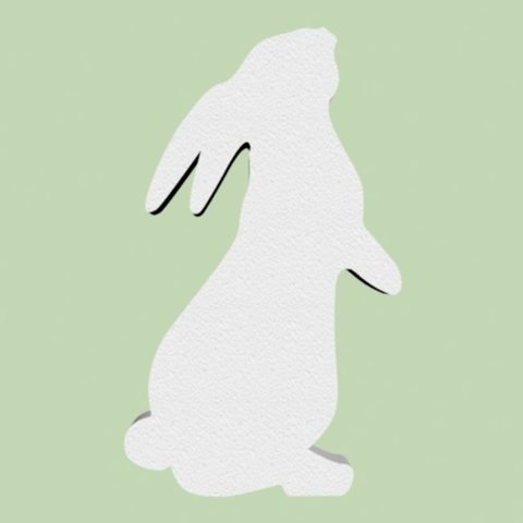 Трафарет зайца