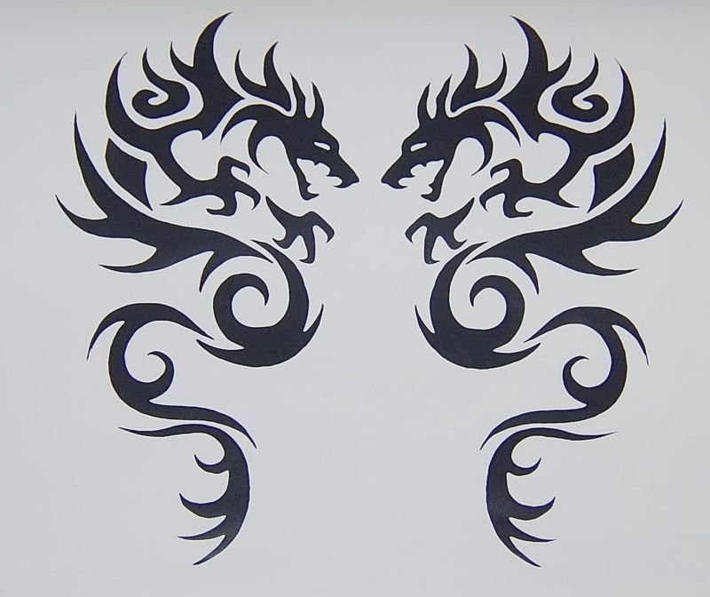 Силуэт дракона