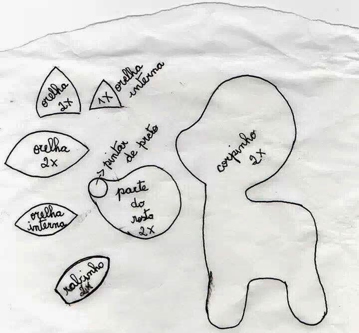 Олень из фетра выкройка