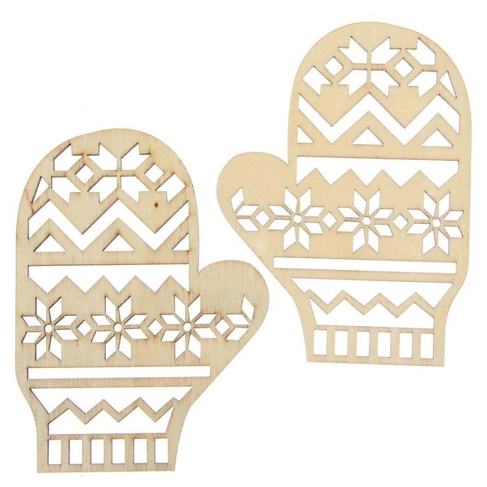 Трафарет варежки для вырезания