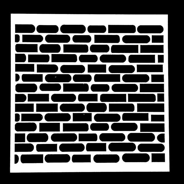 Кирпичная стена трафарет