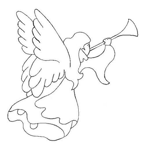 Трафарет Рождественского ангела