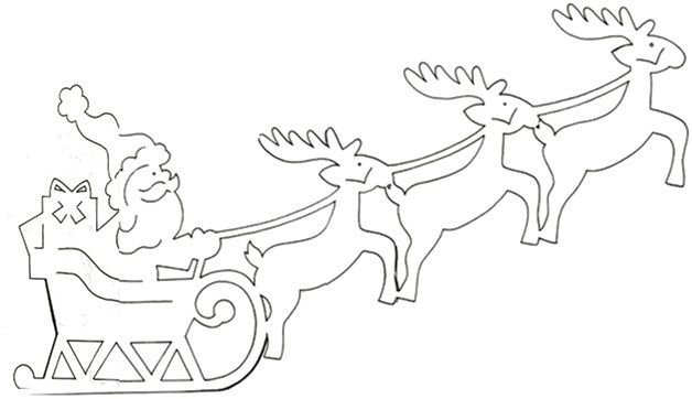 Новогодние украшения на окна олени