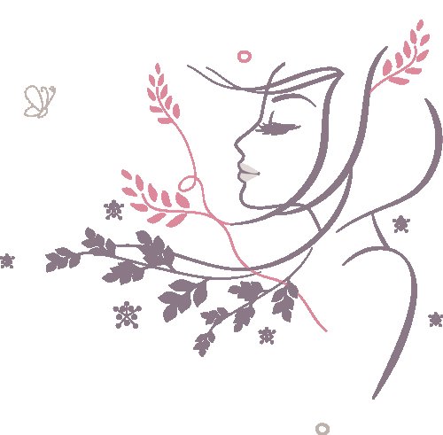 Силуэт лица девушки