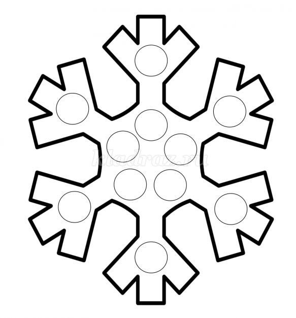 Трафарет «снежинки»