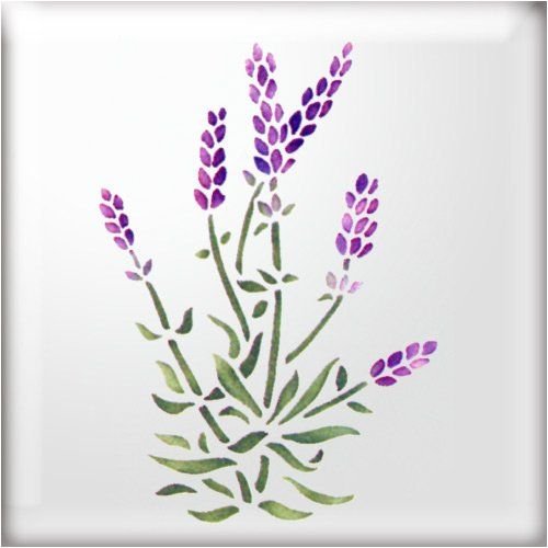 Букет лаванды трафарет