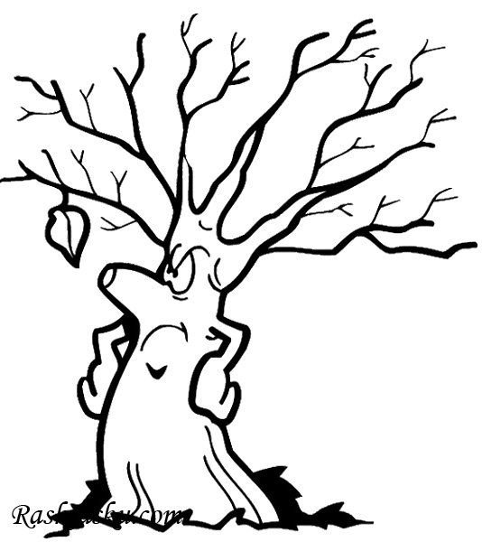 Дерево раскраска для детей