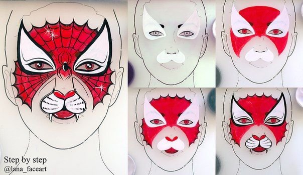 Аквагрим для детей схемы