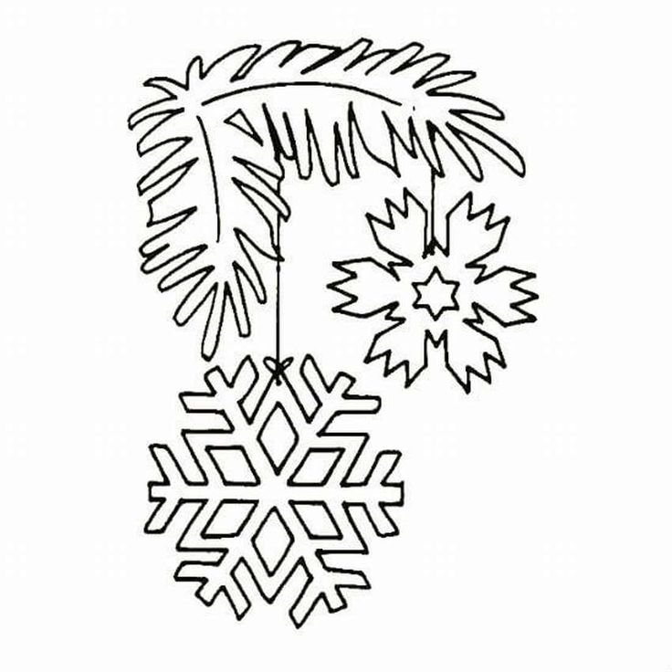 Вытынанка Новогодняя простая