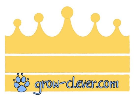 Трафарет короны из бумаги