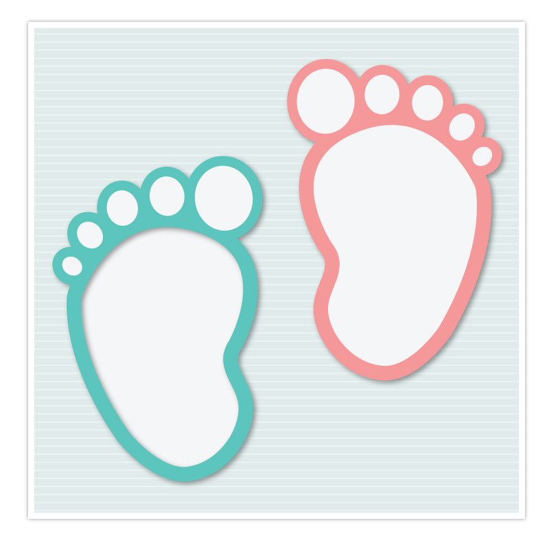 Трафарет отпечаток ноги