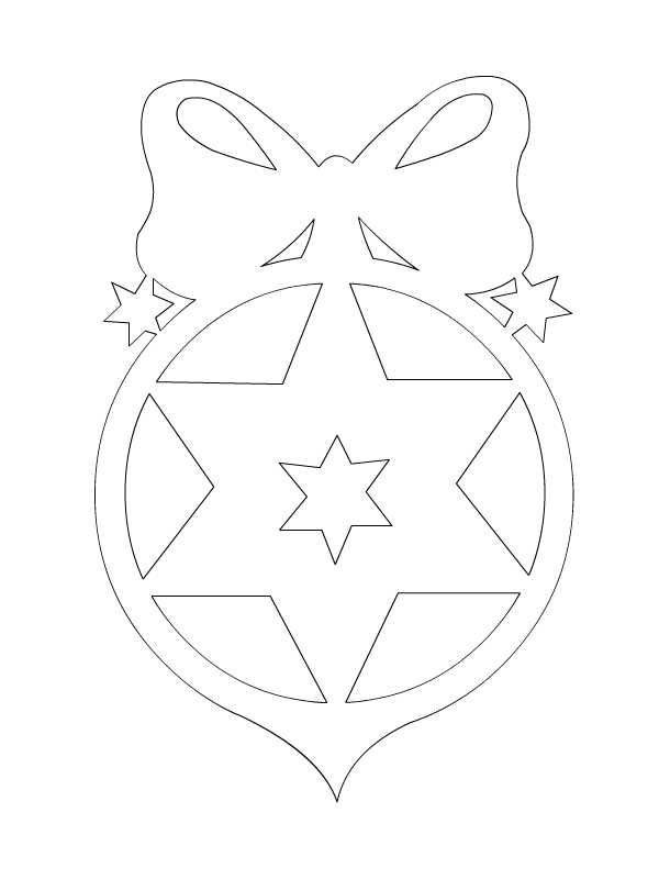 Новогодние шары трафарет