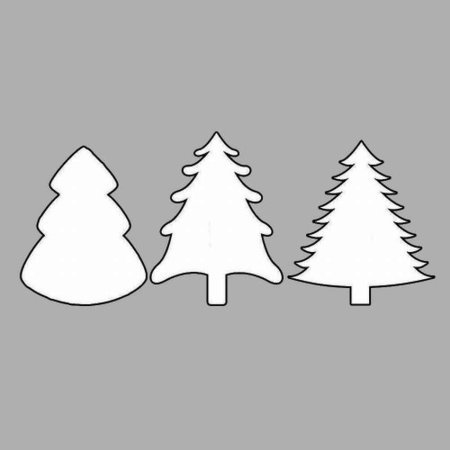 Елочка трафарет