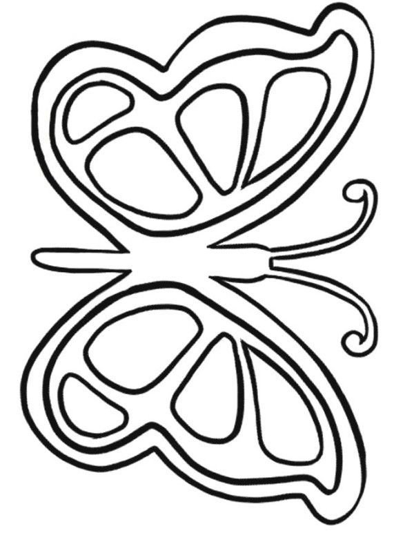 Бабочка раскраска для детей