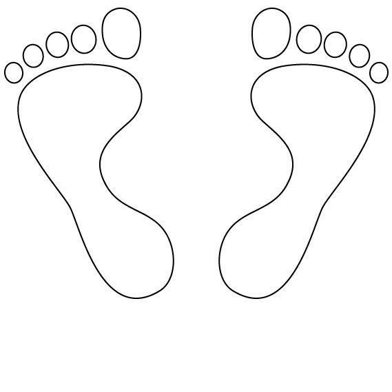 Детские стопы трафарет