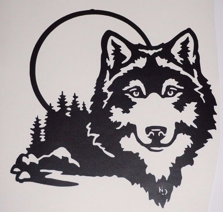 Рисунки для выжигания волк